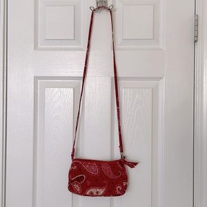Vera Bradley red paisley purse, small.